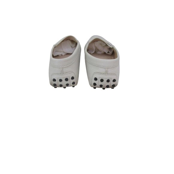 TODS Gommino Penny Loafers Bone White Leather Driving Shoes Size 38 EU 7 US - Picture 7 of 7